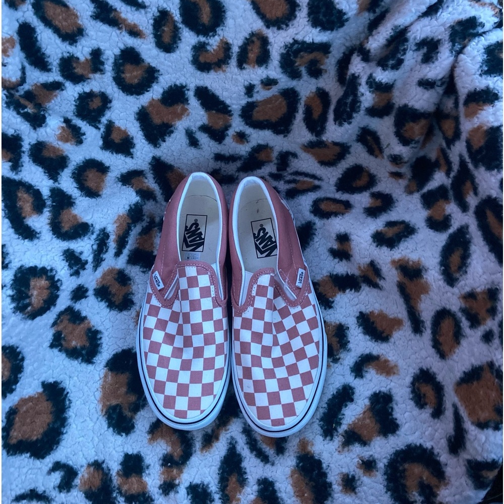 Vans Coral pink Checkered Shoes